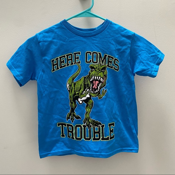 JEM Other - Boys Here Comes Trouble T-Rex short sleeve T-shirt NEW
